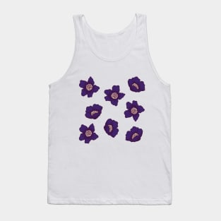 Purple Anemone Flowers Tank Top